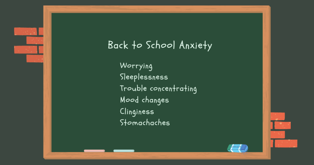 back to school anxiety graphic