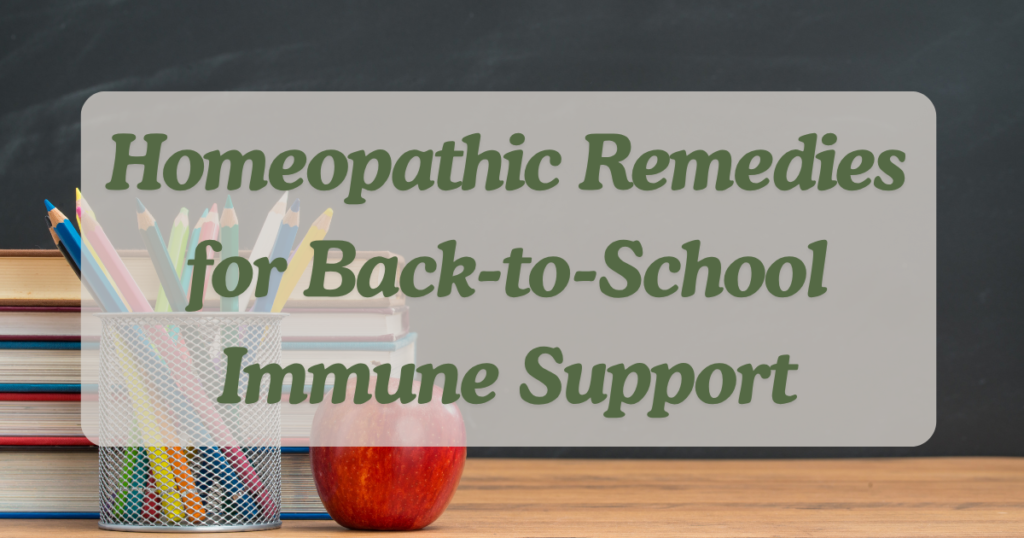 back-to-school immune support with a chalkboard background